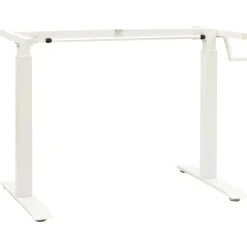 vidaXL Bureau Wit en Donkerbruin 120 x 60 cm Massief Eikenhout