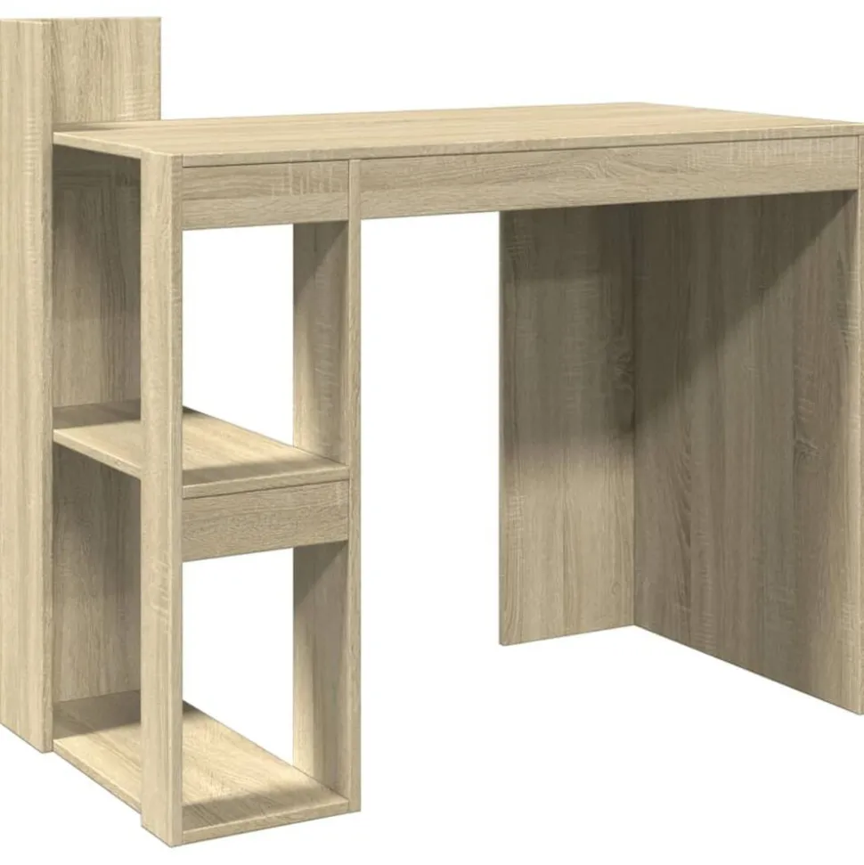 vidaXL Bureau 103,5x56,5x94 cm bewerkt hout sonoma eikenkleurig