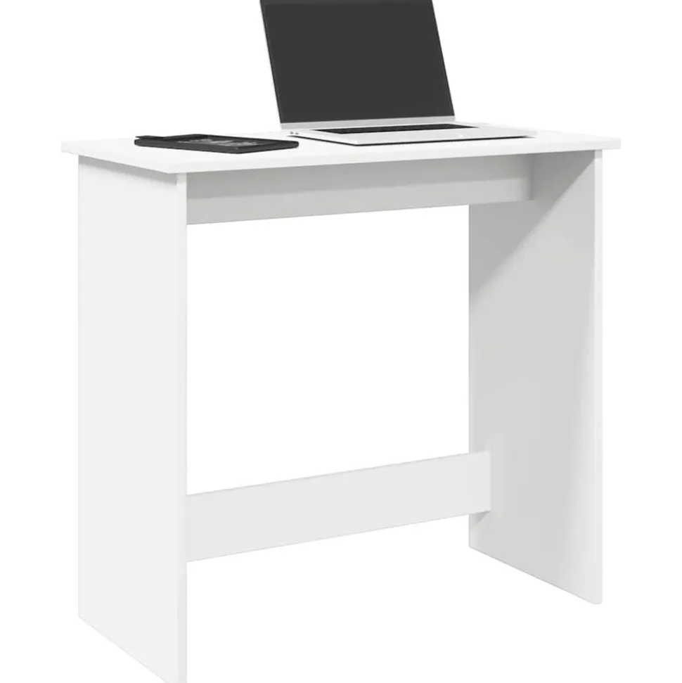 vidaXL Bureau 80x40x75 cm bewerkt hout wit