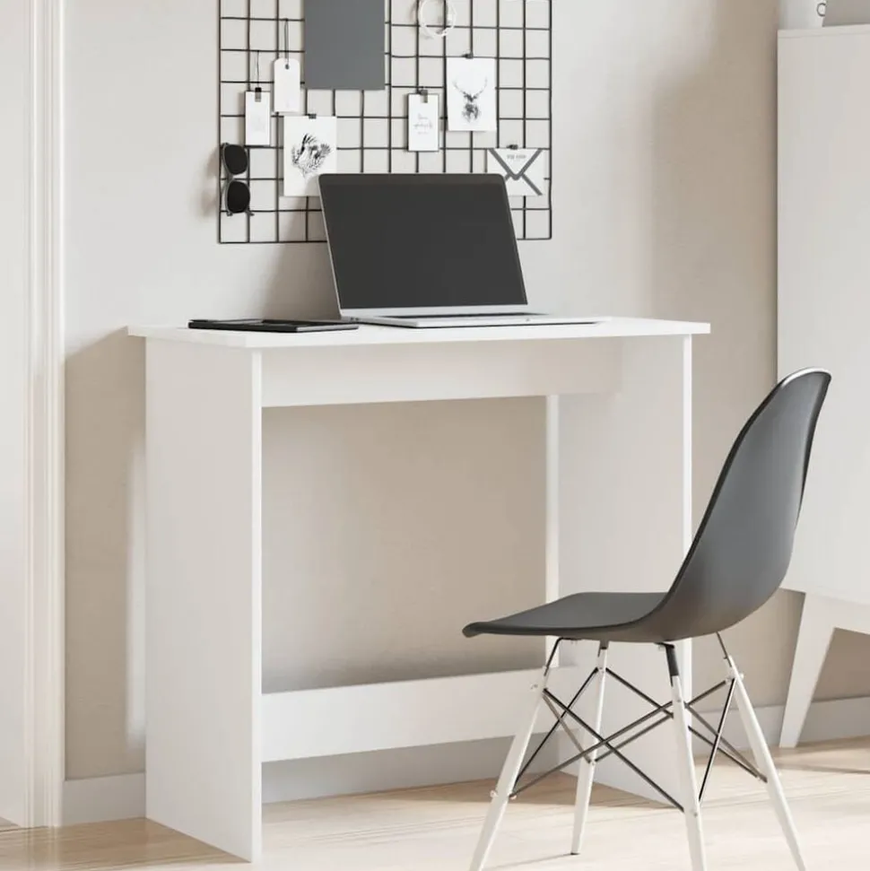 vidaXL Bureau 80x40x75 cm bewerkt hout wit