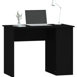 vidaXL Bureau 100x55x75 cm bewerkt hout zwart