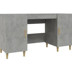 vidaXL Bureau 140x50x75 cm bewerkt hout betongrijs