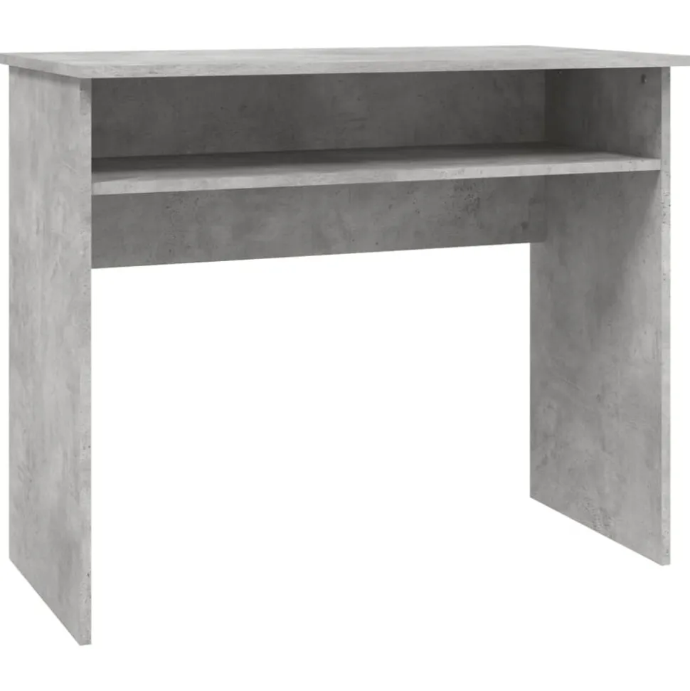 vidaXL Bureau 90x50x74 cm bewerkt hout betongrijs