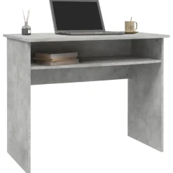 vidaXL Bureau 90x50x74 cm bewerkt hout betongrijs