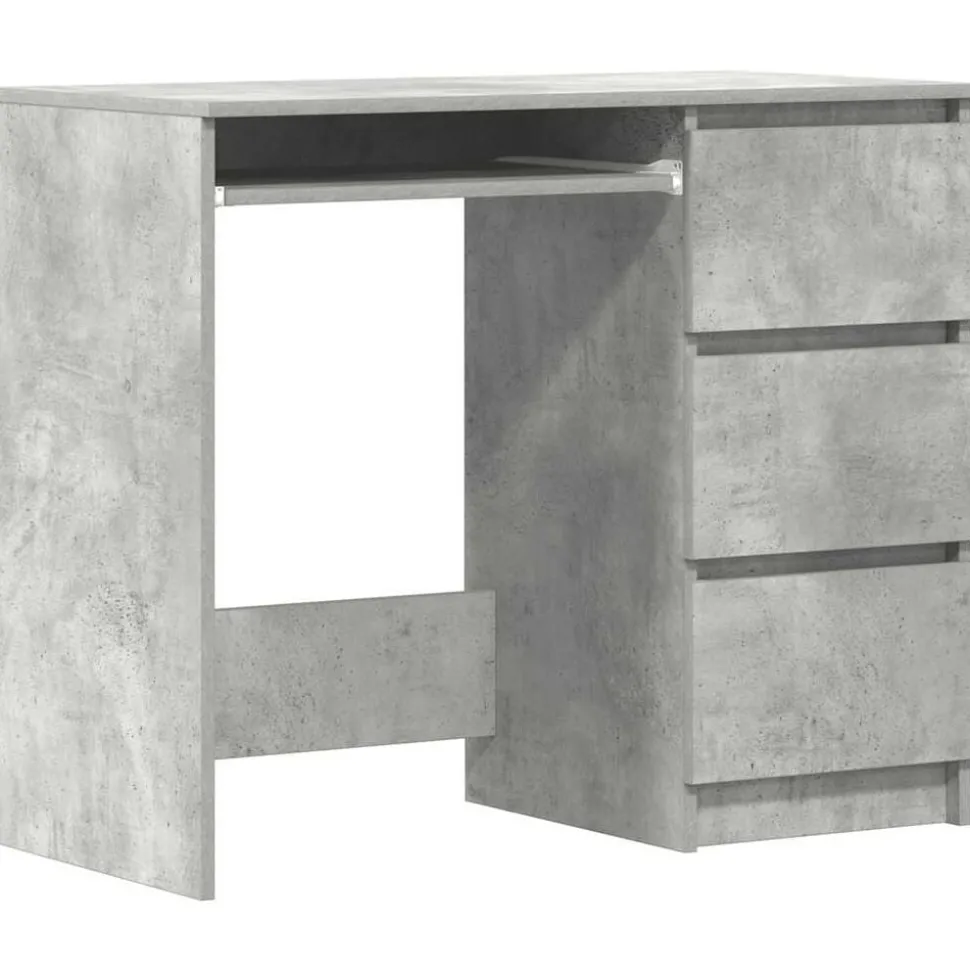 vidaXL Bureau 90x45x76 cm bewerkt hout betongrijs