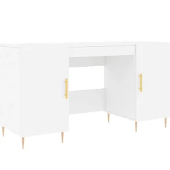 vidaXL Bureau 140x50x75 cm bewerkt hout wit