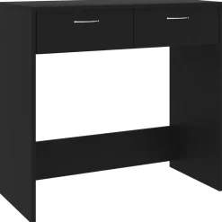 vidaXL Bureau 80x40x75 cm bewerkt hout zwart