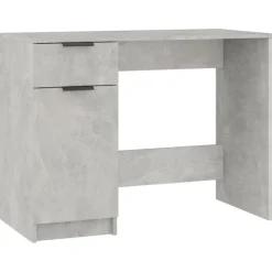 vidaXL Bureau 100x50x75 cm bewerkt hout betongrijs