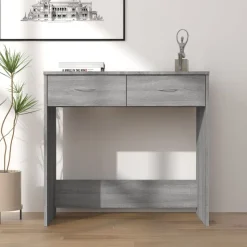vidaXL Bureau 80x40x75 cm bewerkt hout grijs sonoma eikenkleurig