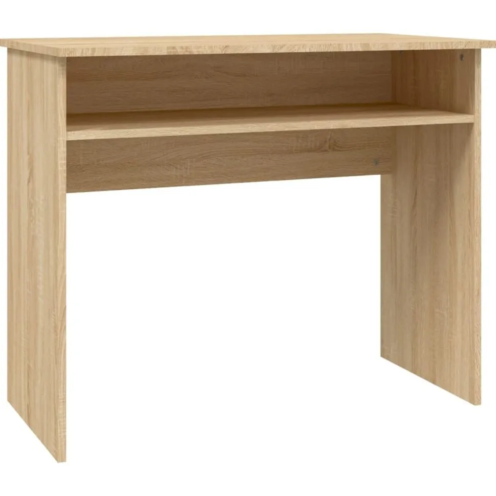 vidaXL Bureau 90x50x74 cm bewerkt hout sonoma eikenkleurig