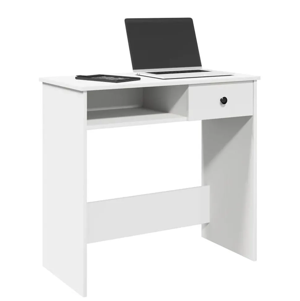 vidaXL Bureau 80x40x75 cm bewerkt hout wit