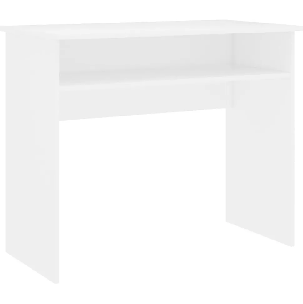 vidaXL Bureau 90x50x74 cm bewerkt hout wit