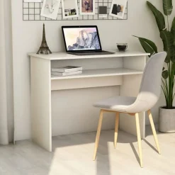 vidaXL Bureau 90x50x74 cm bewerkt hout wit