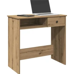 vidaXL Bureau 80x40x75 cm bewerkt hout artisanaal eikenkleurig
