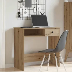 vidaXL Bureau 80x40x75 cm bewerkt hout artisanaal eikenkleurig