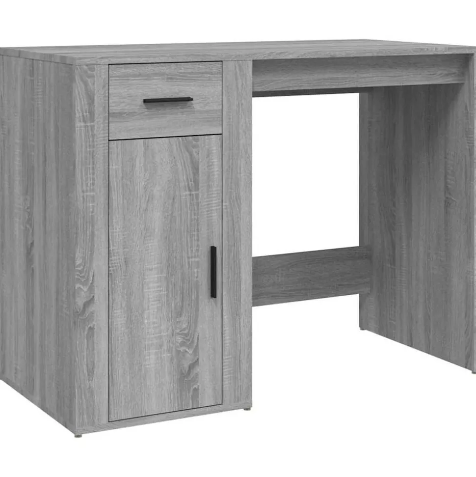 vidaXL Bureau 100x49x75 cm bewerkt hout grijs sonoma eikenkleurig