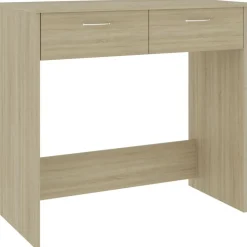 vidaXL Bureau 80x40x75 cm bewerkt hout sonoma eikenkleurig
