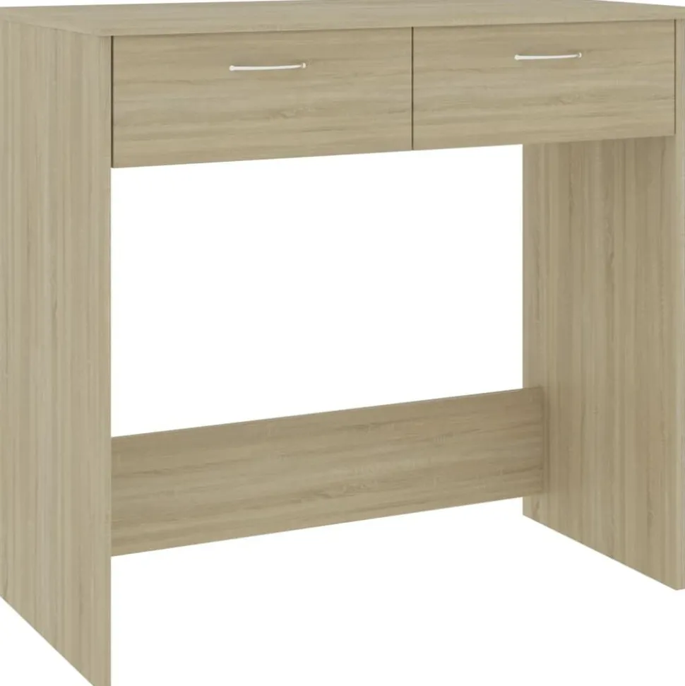 vidaXL Bureau 80x40x75 cm bewerkt hout sonoma eikenkleurig