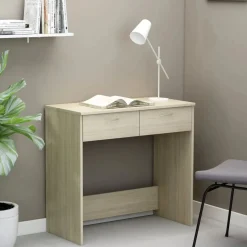 vidaXL Bureau 80x40x75 cm bewerkt hout sonoma eikenkleurig