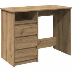 vidaXL Bureau 102x50x75 cm bewerkt hout artisanaal eikenkleurig