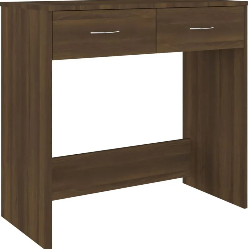 vidaXL Bureau 80x40x75 cm bewerkt hout bruin eikenkleur