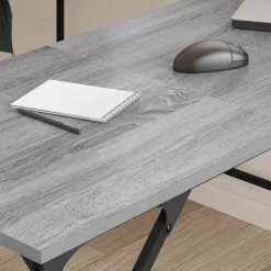 vidaXL Bureau 149x149x75 cm bewerkt hout grijs sonoma eikenkleurig