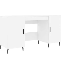 vidaXL Bureau 140x50x75 cm bewerkt hout wit