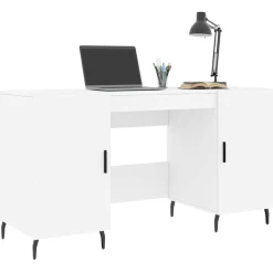 vidaXL Bureau 140x50x75 cm bewerkt hout wit
