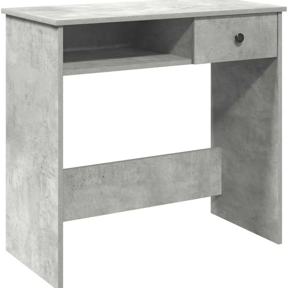 vidaXL Bureau 80x40x75 cm bewerkt hout betongrijs
