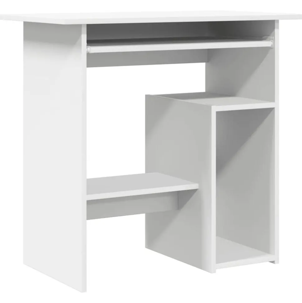 vidaXL Bureau 80x45x74 cm bewerkt hout wit