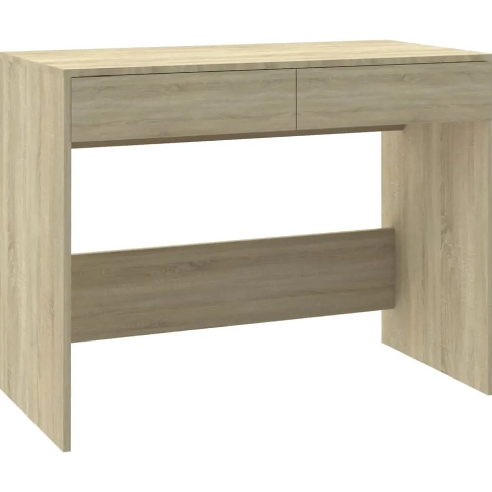 vidaXL Bureau 101x50x76,5 cm bewerkt hout sonoma eikenkleurig