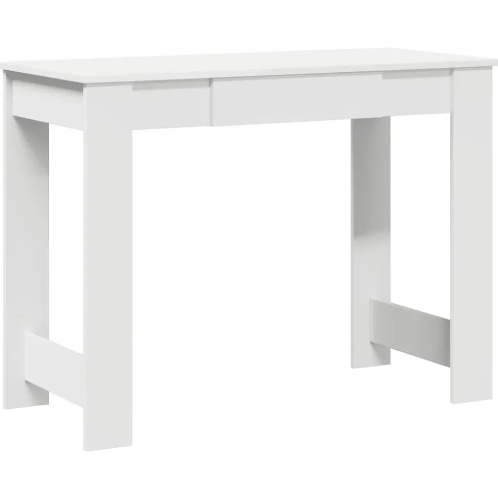vidaXL Bureau 100x45x75 cm bewerkt hout wit