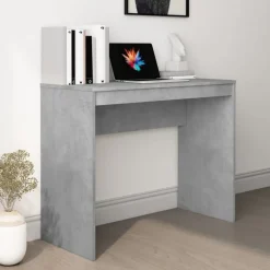 vidaXL Bureau 90x40x72 cm bewerkt hout betongrijs