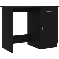 vidaXL Bureau 100x50x76 cm bewerkt hout zwart
