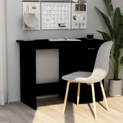 vidaXL Bureau 100x50x76 cm bewerkt hout zwart