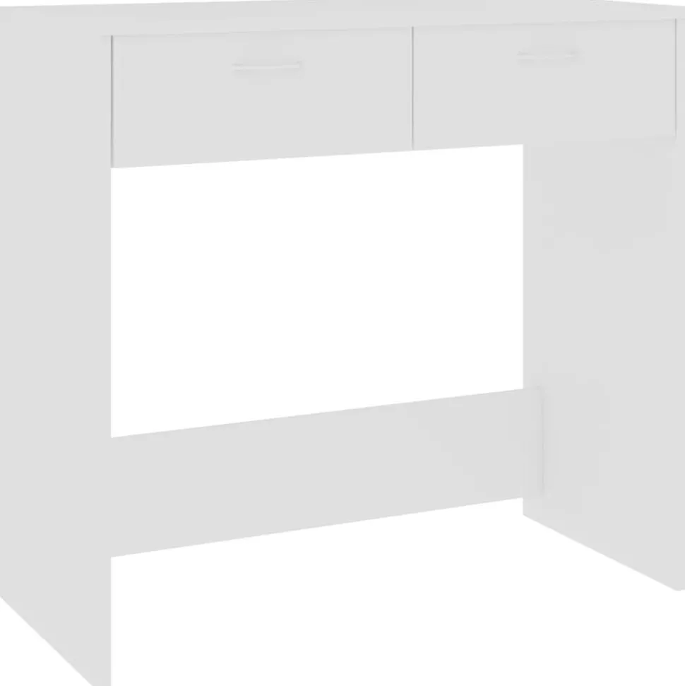 vidaXL Bureau 80x40x75 cm bewerkt hout wit
