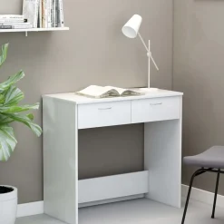 vidaXL Bureau 80x40x75 cm bewerkt hout wit