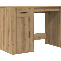 vidaXL Bureau 100x49x75 cm bewerkt hout artisanaal eikenkleur