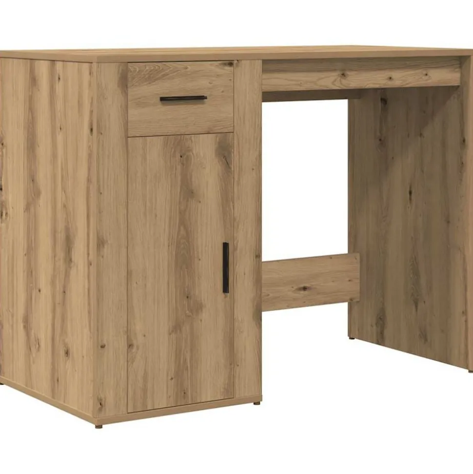 vidaXL Bureau 100x49x75 cm bewerkt hout artisanaal eikenkleur