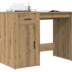 vidaXL Bureau 100x49x75 cm bewerkt hout artisanaal eikenkleur