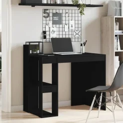 vidaXL Bureau 103,5x56,5x94 cm bewerkt hout zwart