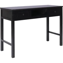 vidaXL Bureau 108x45x76 cm massief paulowniahout zwart
