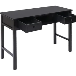 vidaXL Bureau 108x45x76 cm massief paulowniahout zwart