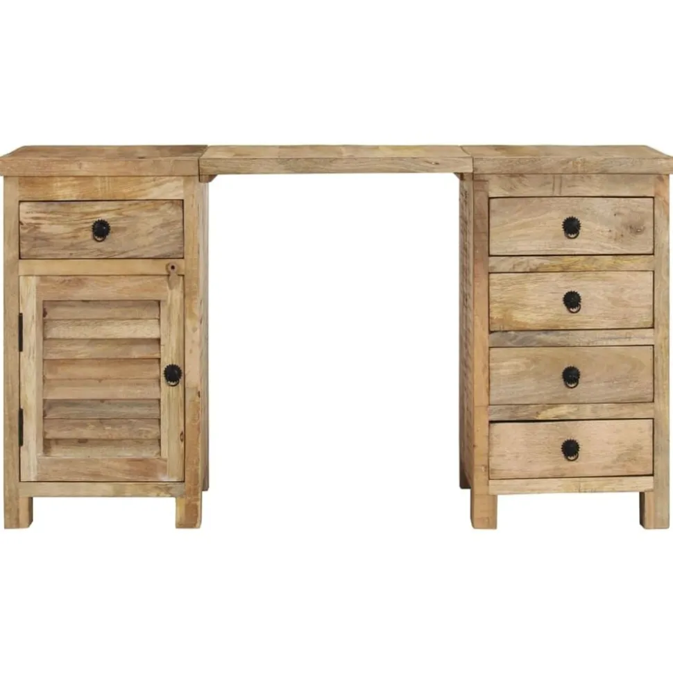 vidaXL Bureau 140x50x77 cm massief mangohout