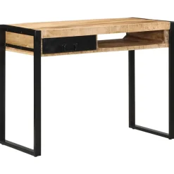 vidaXL Bureau 100x50x75 cm massief ruw mangohout