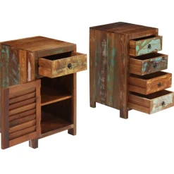 vidaXL Bureau 140x50x77 cm massief gerecycled hout