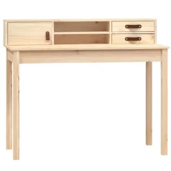 vidaXL Bureau 110x50x93 cm massief grenenhout