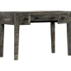 vidaXL Bureau 110x50x75 cm massief mangohout zwart