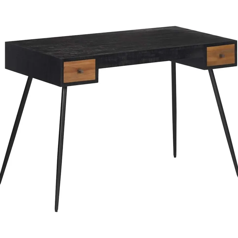 vidaXL Bureau 117x56,5x75 cm massief gerecycled teakhout