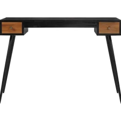 vidaXL Bureau 117x56,5x75 cm massief gerecycled teakhout